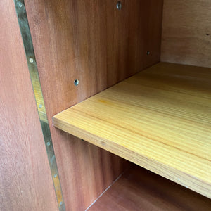 Sideboard Teak mit Flügeltüren & Messinggriffen
