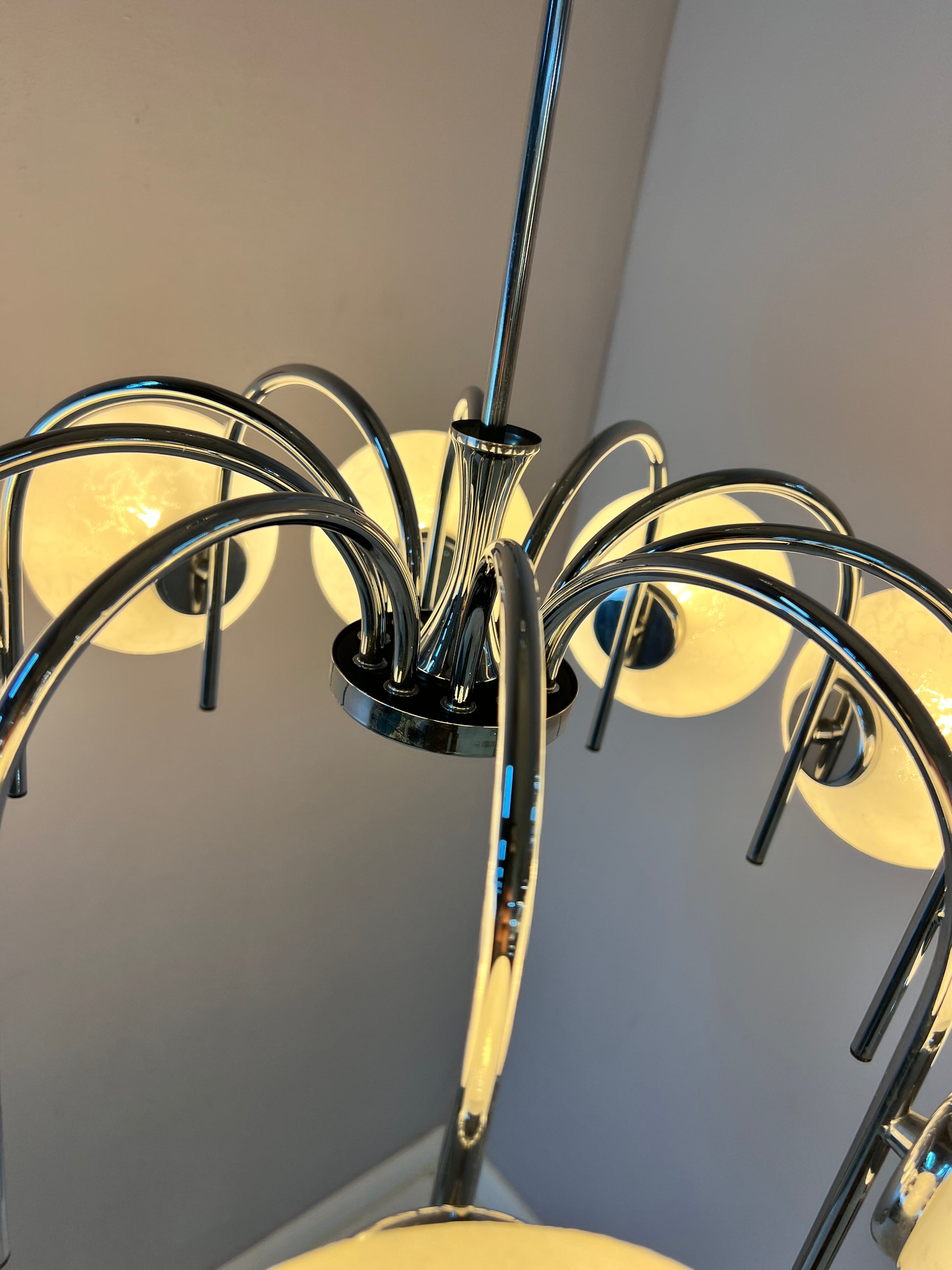 Kronleuchter mit 10 Kugeln von Richard Essig für Hustadt