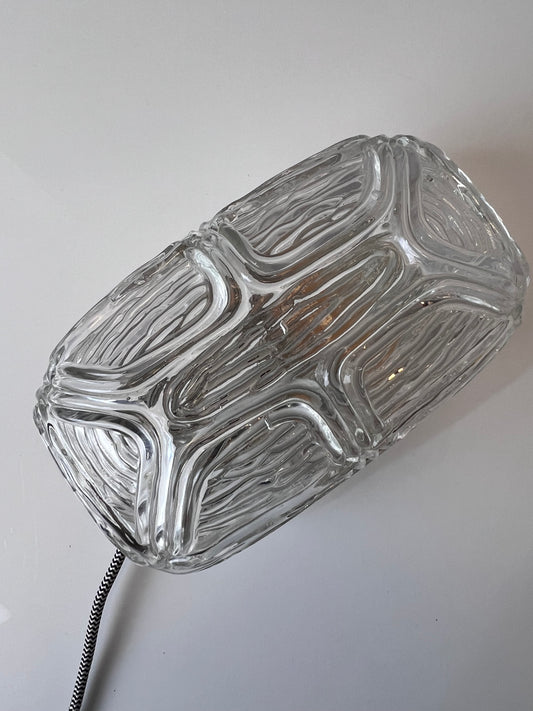 Wandlampe Strukturglas mit Kabel
