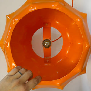 Hängelampe orange mit orangem Kabel von Ilka Plast