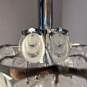 Hängelampe mit Scheiben silber weiß Acrylglas Metall