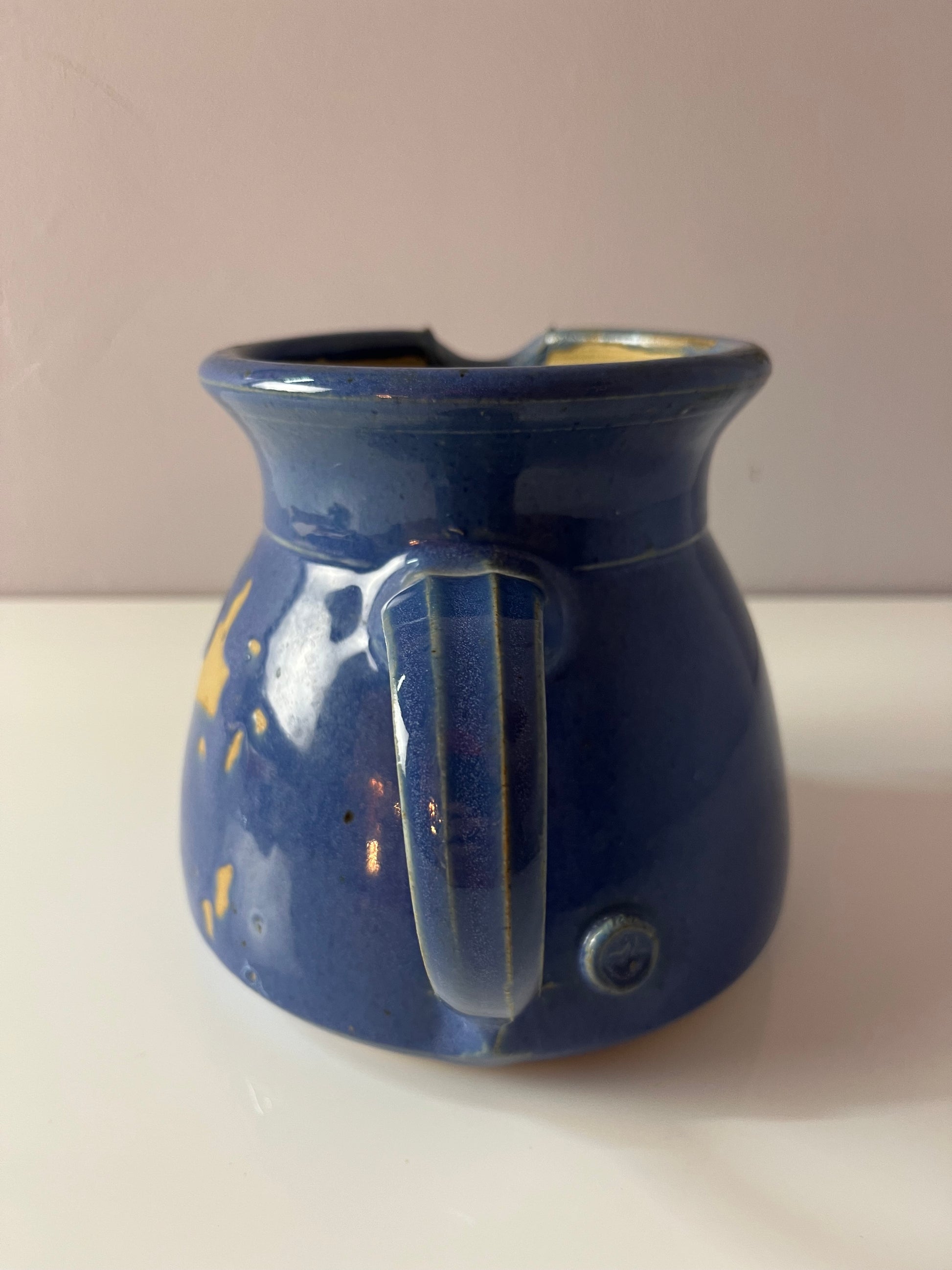 Teekanne blau Keramik