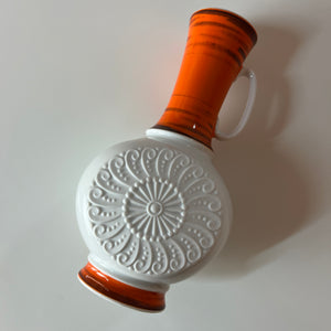 Vase 720/1 orange weiß von Royal Porzellan Bavaria KPM