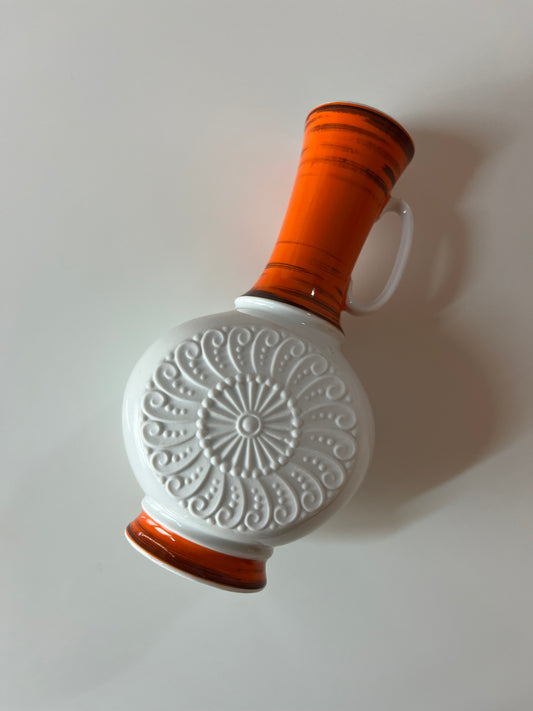 Vase 720/1 orange weiß von Royal Porzellan Bavaria KPM