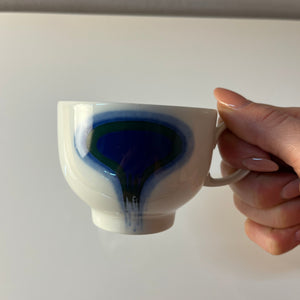 Set: 6x Tasse Form F Pop Art blau weiß von Fürstenberg