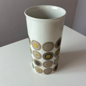Vase Medaillon weiß Porzellan von Hans Theo Baumann für Thomas