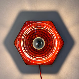 Wandlampe rot Keramik von Hustadt Leuchten