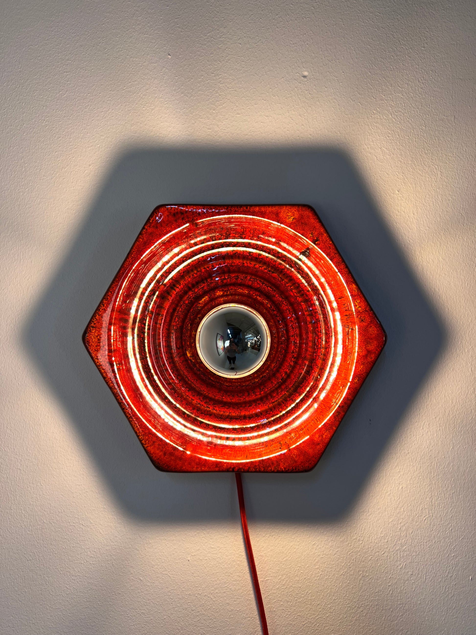 Wandlampe rot Keramik von Hustadt Leuchten