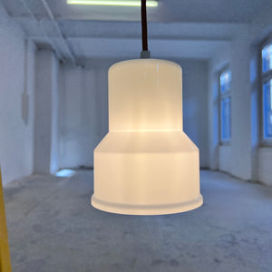 Hängelampe weiß Glas von Sidse Werner für Holmegaard