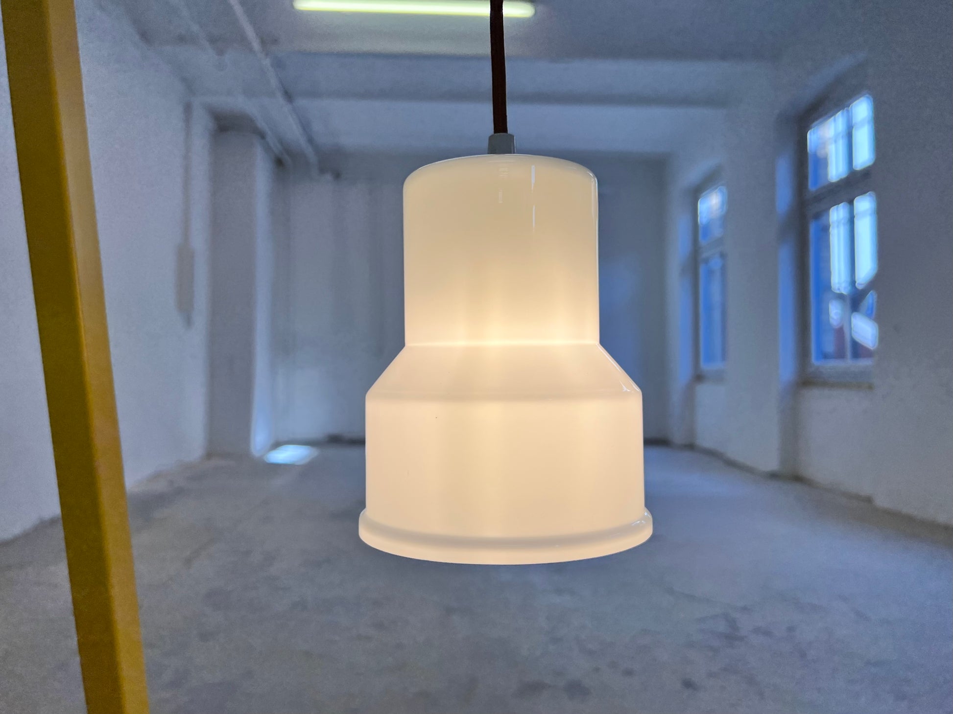 Hängelampe weiß Glas von Sidse Werner für Holmegaard