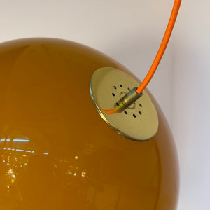 Hängelampe Guzzini Kunststoff braun orange
