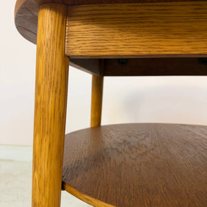 Runder Couchtisch Eiche & Teak aus Dänemark
