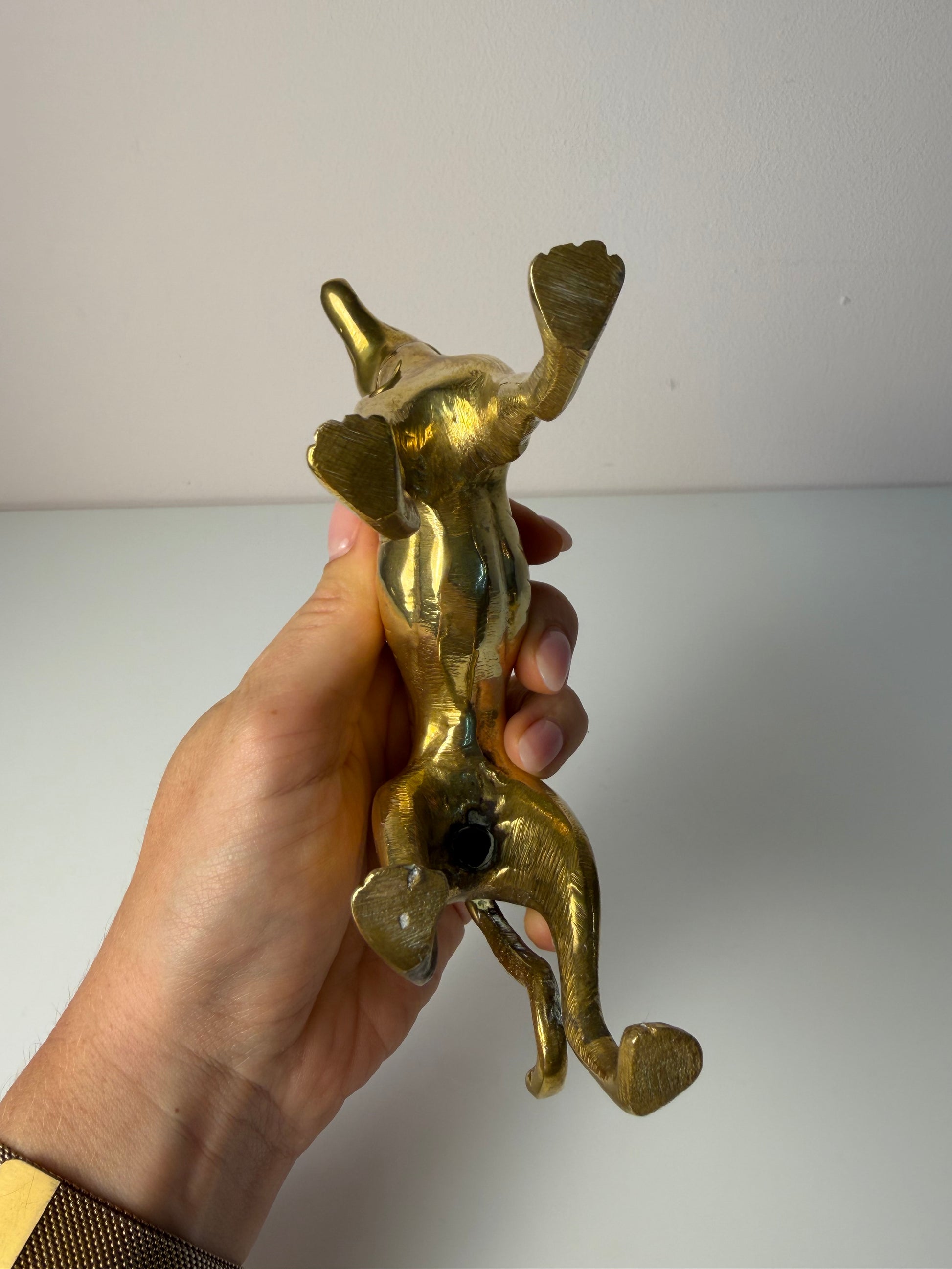 Set: 2 Windhunde Messing aus Dänemark