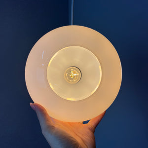 Hängelampe weiß Glas Chrom