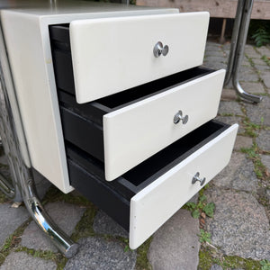 Schreibtisch weiß Fiberglas Chrom von 2 INN Lissone