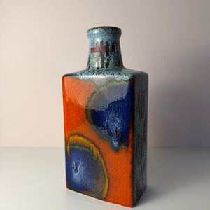 Vase 281-30 Fat Lava blau rot von on Scheurich West Germany