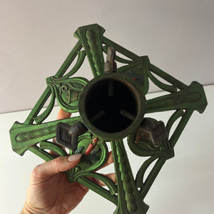 Tannenbaumständer grün Gusseisen