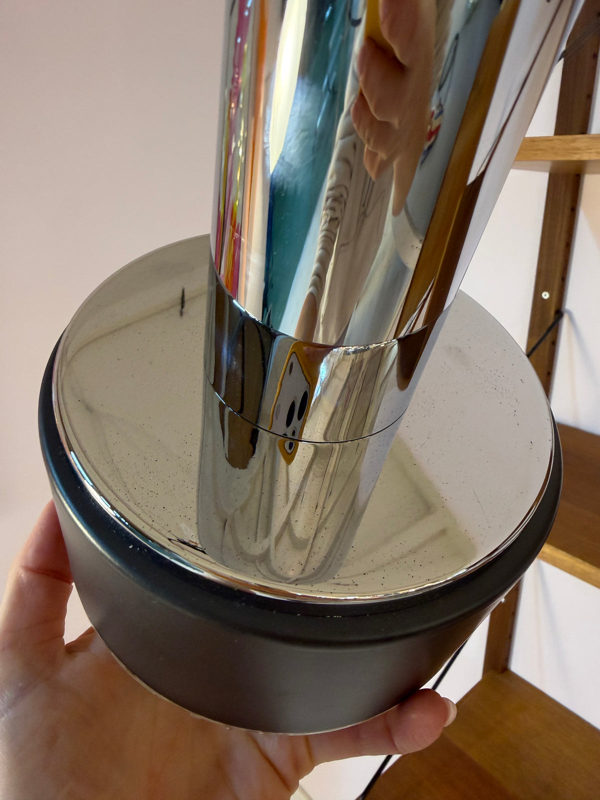 Hängelampe Modell 5024 Strukturglas Chrom von Staff