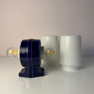 Wandlampe Modell 6065 blau von Sigvard Bernadotte für Ifö
