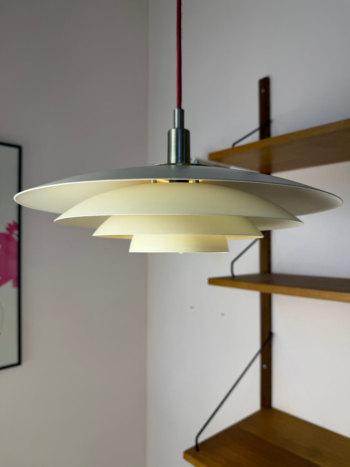 Lamellenlampe cremeweiß aus Dänemark
