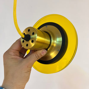 Lamellenlampe Messing Kunststoff Dänemark