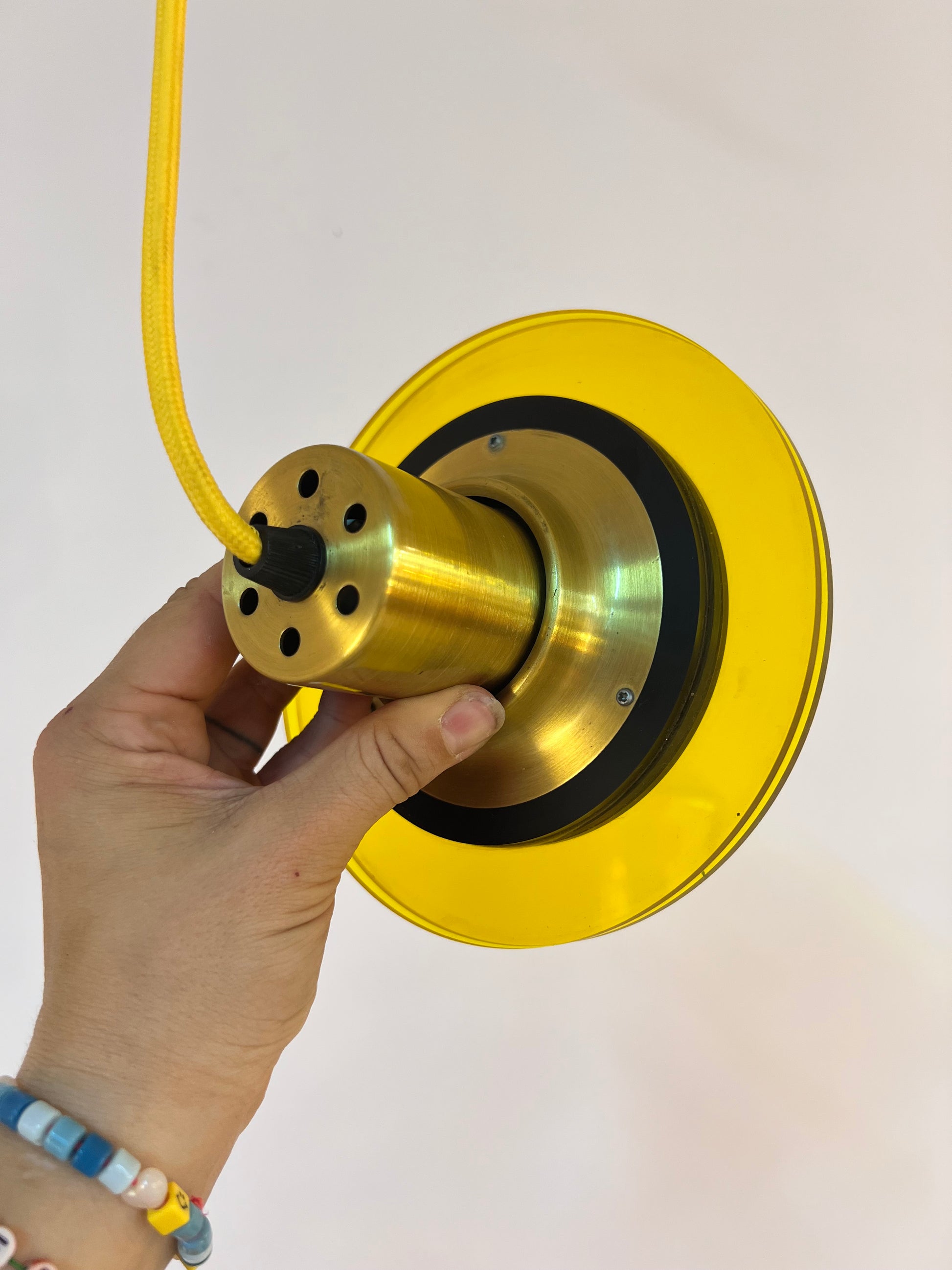 Lamellenlampe Messing Kunststoff Dänemark