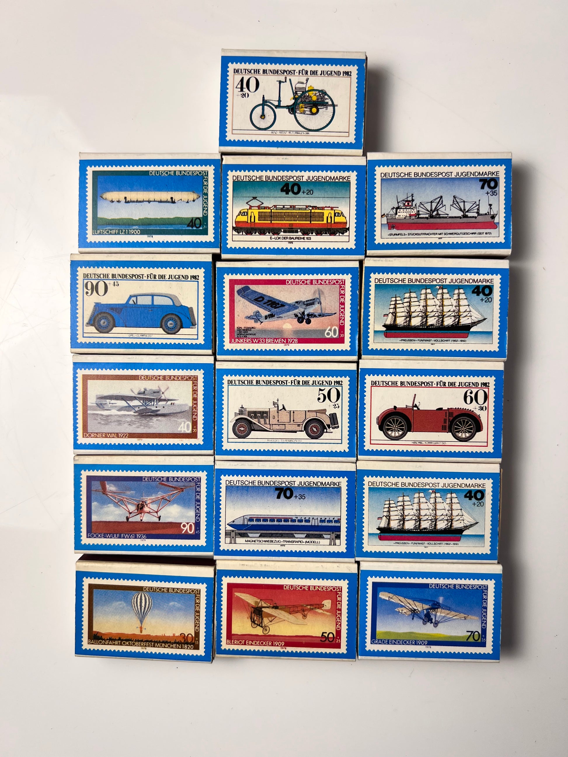 Set: Vintage Streichhölzer Deutsche Bundespost