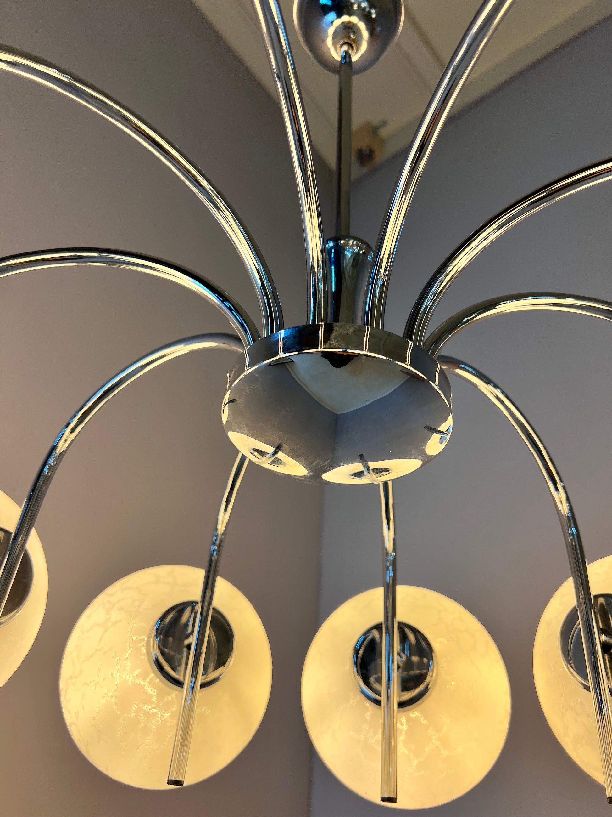 Kronleuchter mit 10 Kugeln von Richard Essig für Hustadt