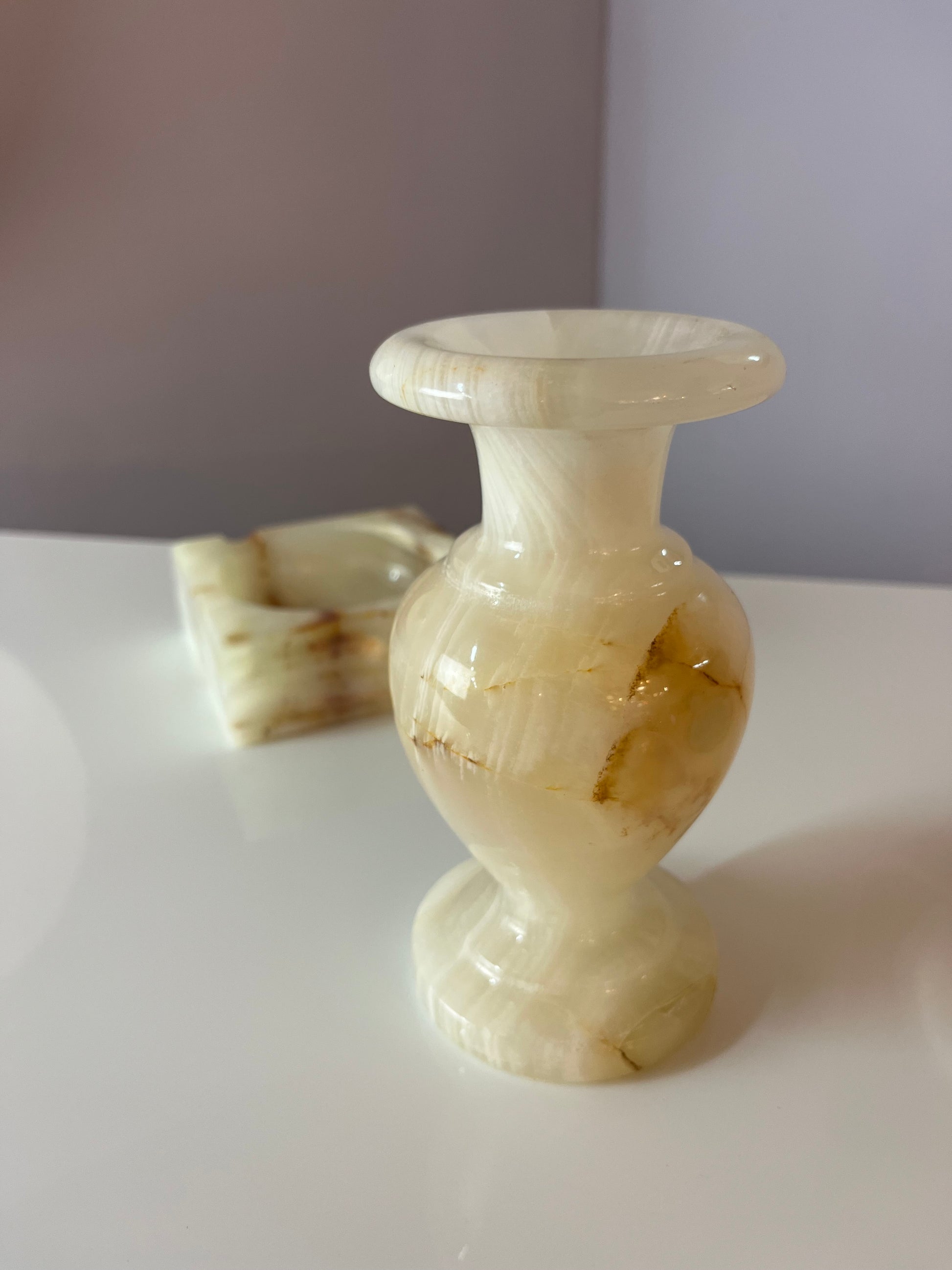 Set: Aschenbecher & Vase Onyx