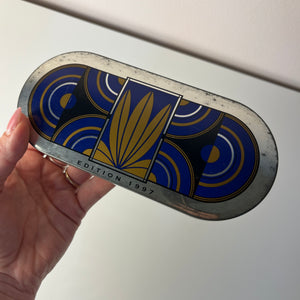 Tabak-Dose Edition 1997 schwarz blau Metall