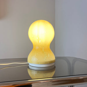 Tischlampe gelb Glas von Doria