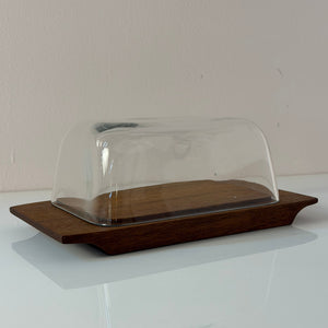 Käsebrett Teak mit Glasdeckel