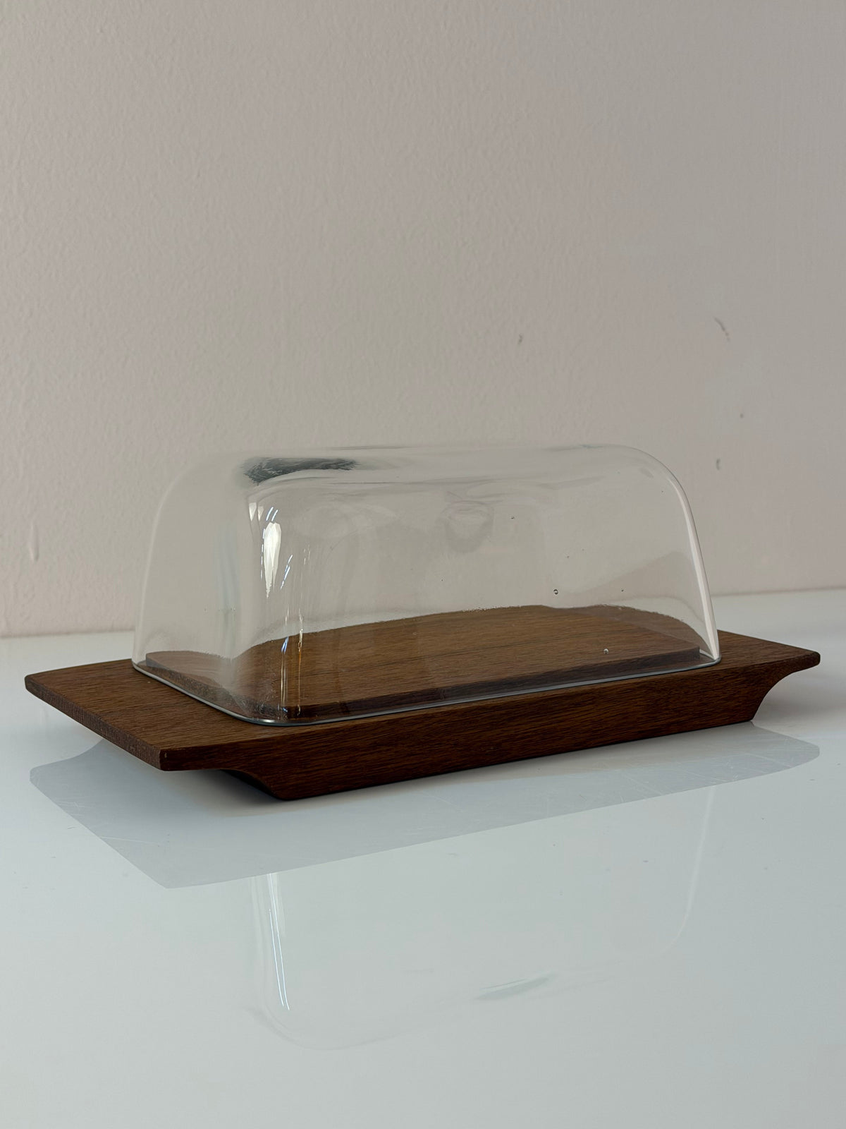 Käsebrett Teak mit Glasdeckel