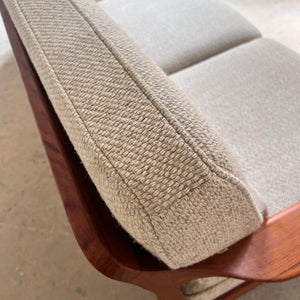 3-Sitzer Sofa Teak & Wolle aus Dänemark