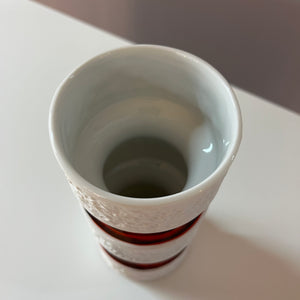 Vase 635/2 rot schwarz von Royal Porzellan Bavaria KPM