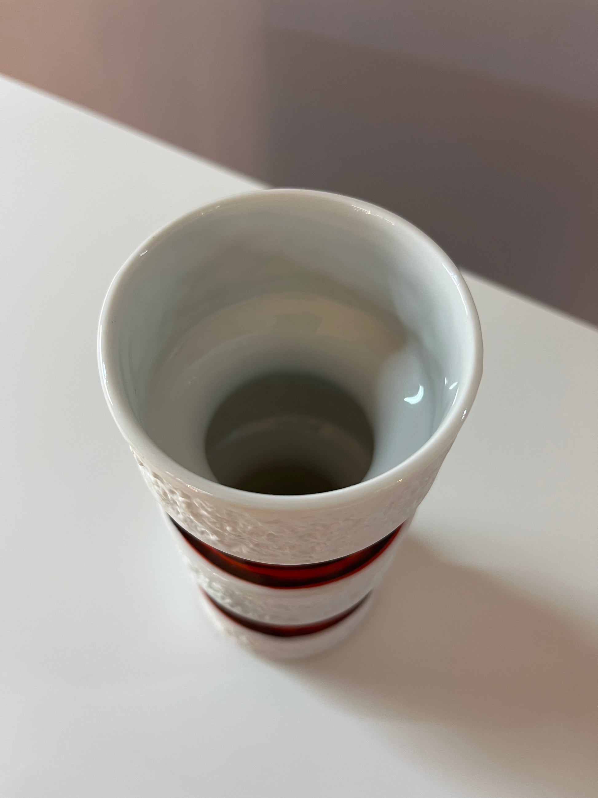 Vase 635/2 rot schwarz von Royal Porzellan Bavaria KPM