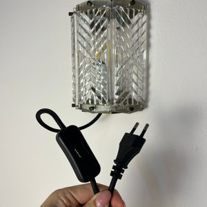 Wandlampe Messing & Glas von Wiktor Berndt für Flygsfors