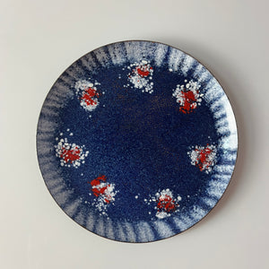 Schale blau rot Emaile