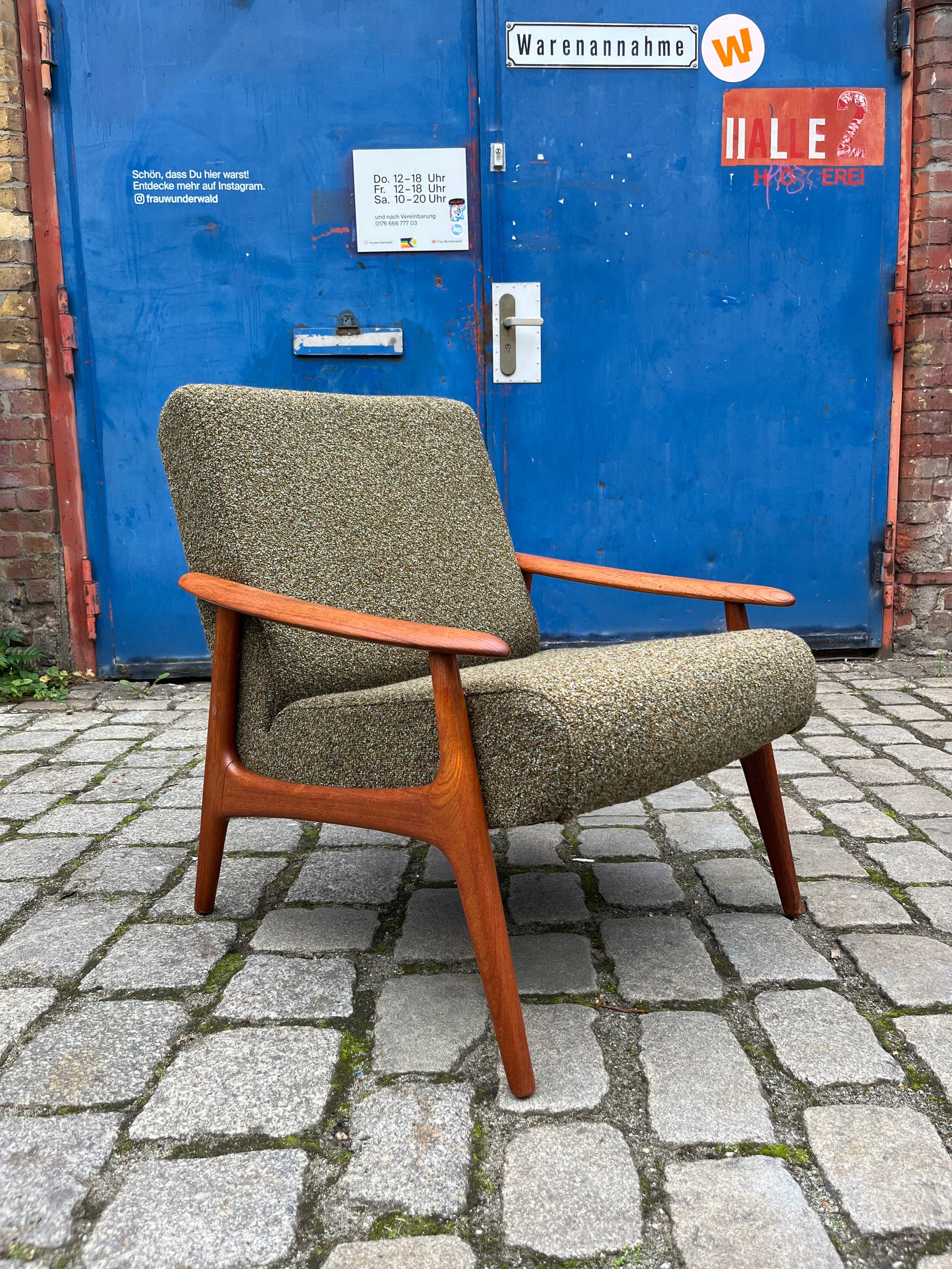 Sessel oliv Teak aus Dänemark
