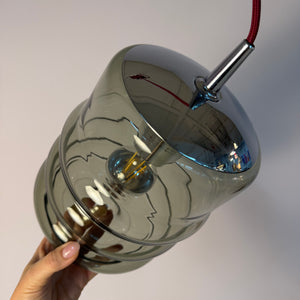 Hängelampe Rauchglas Chrom von Peill & Putzler