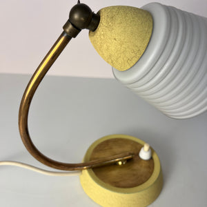 Schreibtischlampe Messing mit Glasschirm