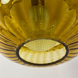 Hängelampe Glas Teak von Orrefors