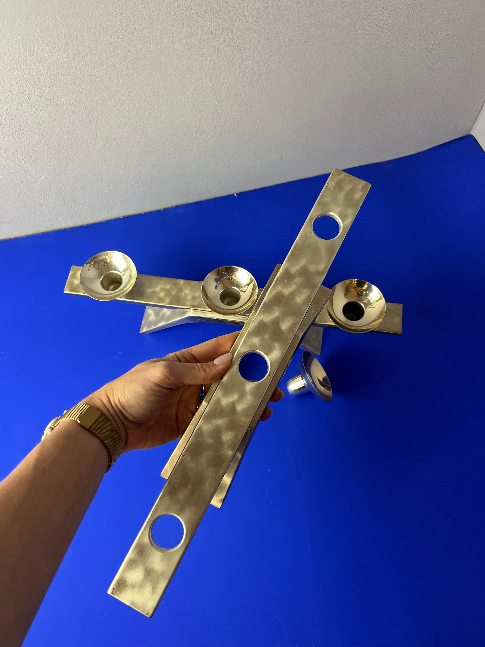 Kerzenständer versilbert von Kurt Radtke für WMF Ikora