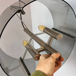 Hängelampe Chrom & Rauchacryl