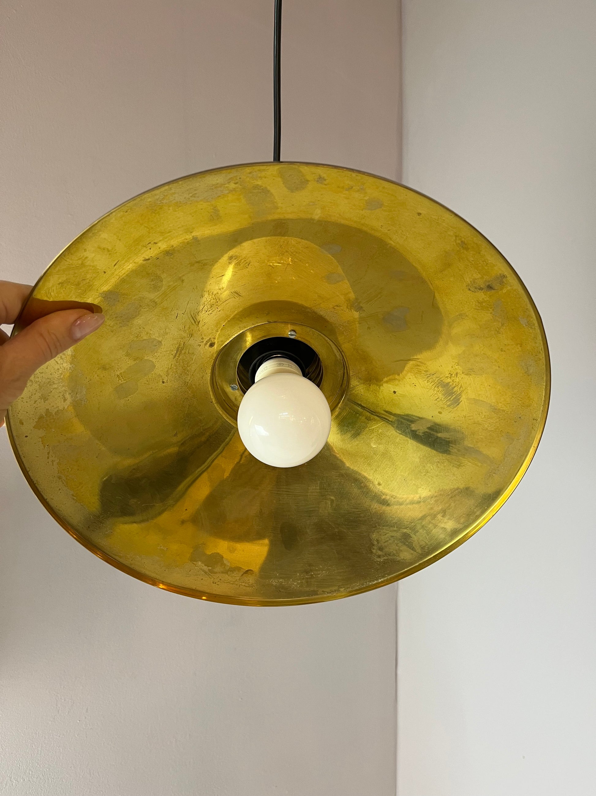 Hängelampe Messing aus Dänemark
