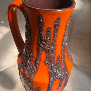 Bodenvase Fat Lava orange von Scheurich West Germany