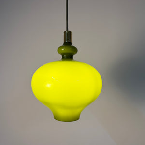 Hängelampe grün Glas von Hans-Agne Jakobsson für Staff
