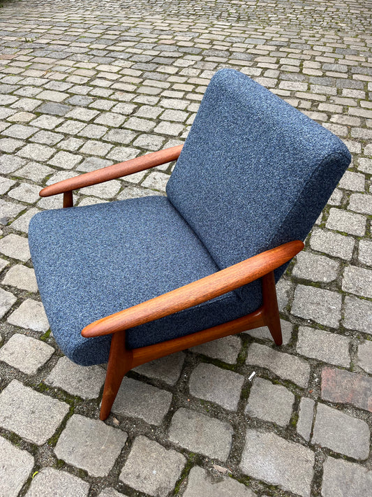Sessel blau Teak aus Dänemark