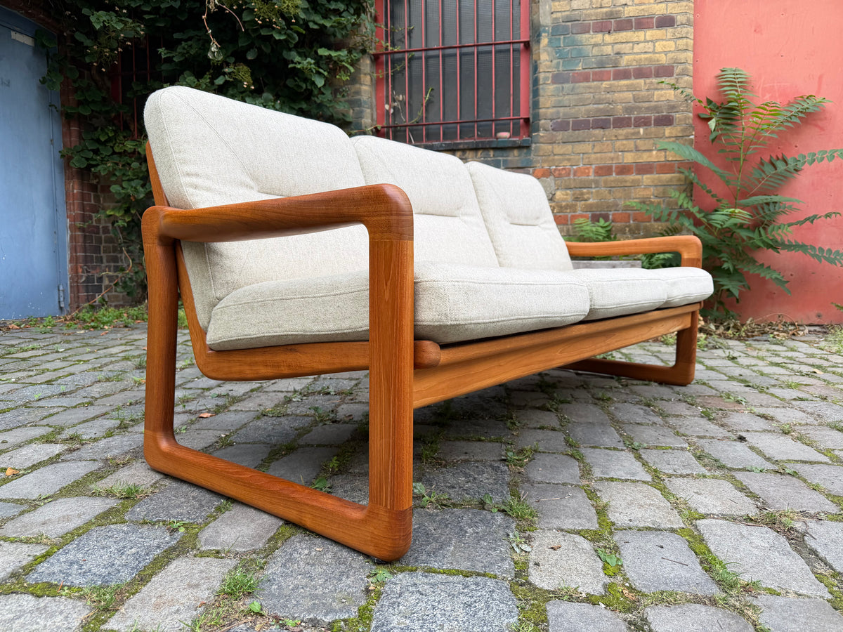 3-Sitzer Sofa Teak Wolle von Holstebro Møbelfabrik