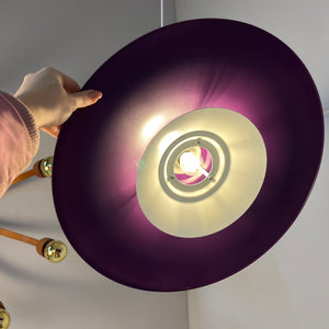 Trichterlampe lila flieder neu lackiert aus Dänemark